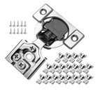 20 Pack 1/2 Overlay Soft Close Cabinet Hinges, Satin Nickel, Hidden, Kitchen
