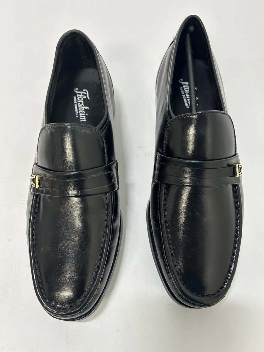 Florsheim mens black leather motion moc toe shoes 8.5D -excellent condition Florsheim Loafer Leather Upper Casual Shoes for Men for sale  main image 4