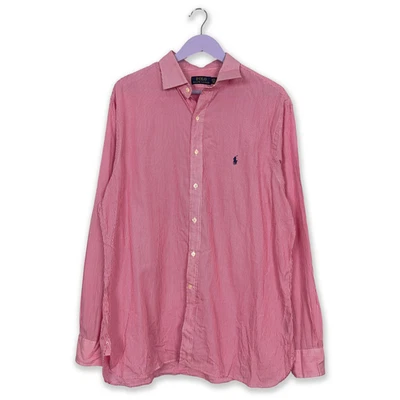 Chemise Ralph Lauren Rayée Blanche Et Rouge - Taille 44 Homme - Photo 1/4