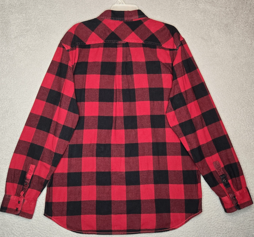 VANS Off The Wall Red & Black Buffalo Plaid Flannel Shirt - Men's XL - Cotton - Picture 2 of 9