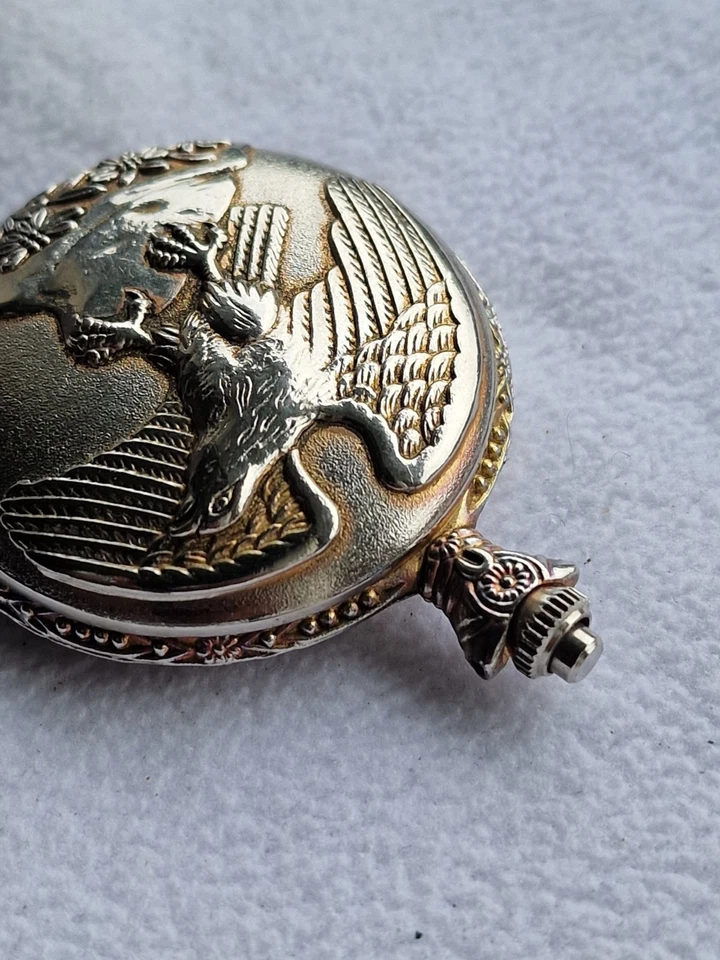 Reloj Bolsillo Vintage Relic Eagle Full Hunter - Cuarzo Japón - Batería Nueva Foto 4 de 4