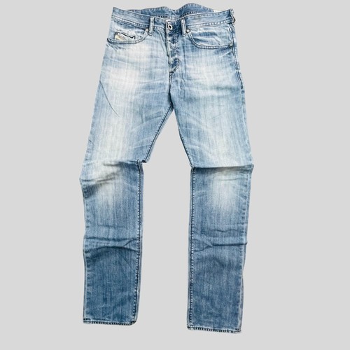 Diesel Buster Jeans Herren 32 Light Wash Blau Slim Tapered Distressed Faded Denim - Bild 3 von 16