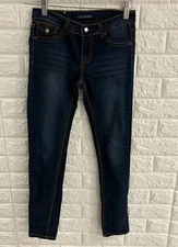 Vigoss Womens Jeans Size 12 Skinny Medium Wash Denim Flap Pockets Low Rise