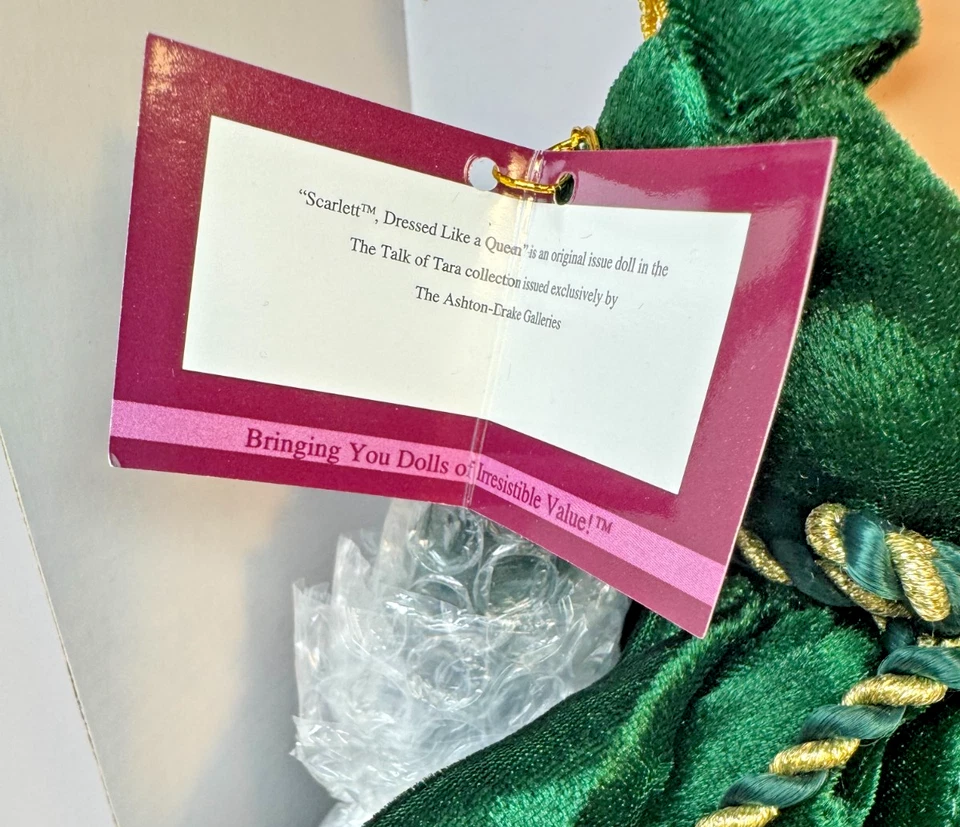 Ashton-Drake Scarlett “Dressed Like a Queen” Doll Talk of Tara Collection w/ Box - Image 4 of 4