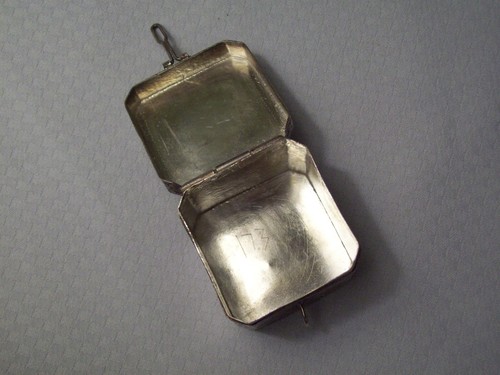Antike 800 Silber Schmuckschatulle verziert Floral Vanity Repousse Vintage nicht Sterling - Bild 7 von 9