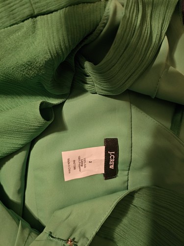 J CREW Größe 2 Sophia Seide Chiffon Kleid Klee grün Frühling lässig - Bild 5 von 8