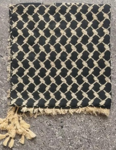 Solid Scarf Sheemagh Palestine Style Head Neck Cotton Polyester Blend - Picture 3 of 4