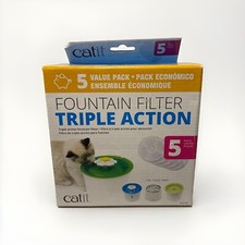 Catit Senses Flower Fountain Triple Action Drinking Water Filters  5 Pack NIB