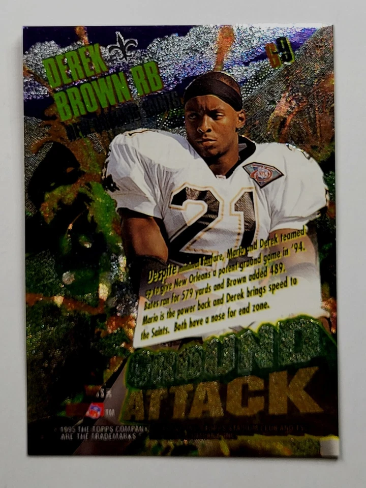 1995 Topps Stadium Club Members Only #9 Mario Bates Ground Attack Rare Mint - Image 2 of 2