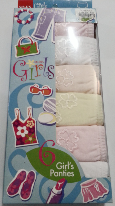 So-En (SOEN) Josefina Original Philippines Girls Panties Size S 21-23in  6-Pack