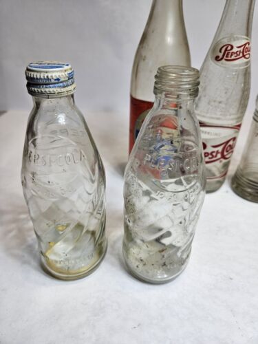 Lote De 6 Botellas De Soda Pop De Colección Pepsi Flor De Cerezo Soda Botella De Agua Vidrio - Imagen 2 de 9
