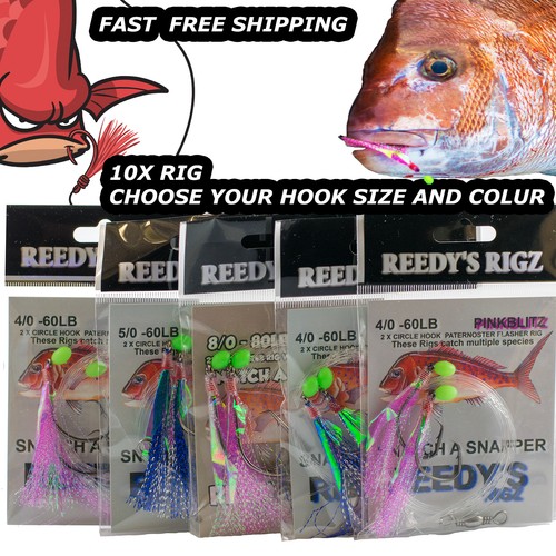 10 Snapper snatchers Fishing Rig Hook Paternoster Squid Float Rig Jig Lure Fly 10 Snapper snatchers Fishing Rig Hook Paternoster Squid Float Rig Jig Lure Fly