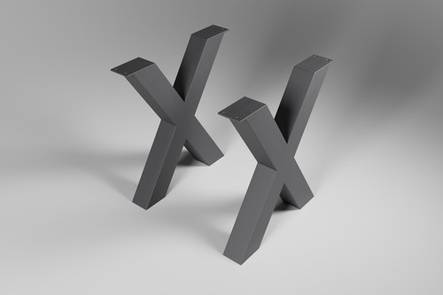 2x TISCHBEINE TISCHGESTELL TISCHKUFEN METALL STAHL TISCHFÜßE INDUSTRIAL XP - Bild 35 von 65