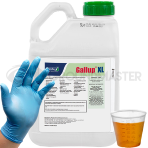 glyphosate gallup 5l xl weedkiller weeds roots strong very gloves cup