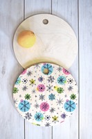 East Urban Home Snowflake Doodles Cutting Board on sale East Urban Home Snowflake Doodles Cutting Board on sale