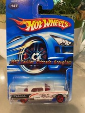 2005 Hot Wheels Mainline #147 1957 CADILLAC ELDORADO BROUGHAM White w/Red 3 Sp