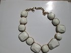 Vintage KJL Kenneth Jay Lane Chunky White Lucite Goldtone Necklace — photo 1