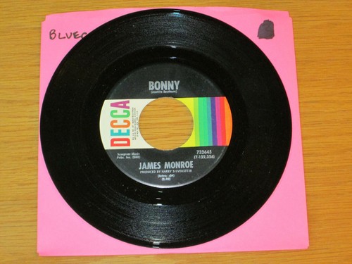BLUEGRASS 45 RPM - JAMES MONROE - DECCA 32645 - "SWEET MARY & MILES IN BETWEEN" - Picture 2 of 2