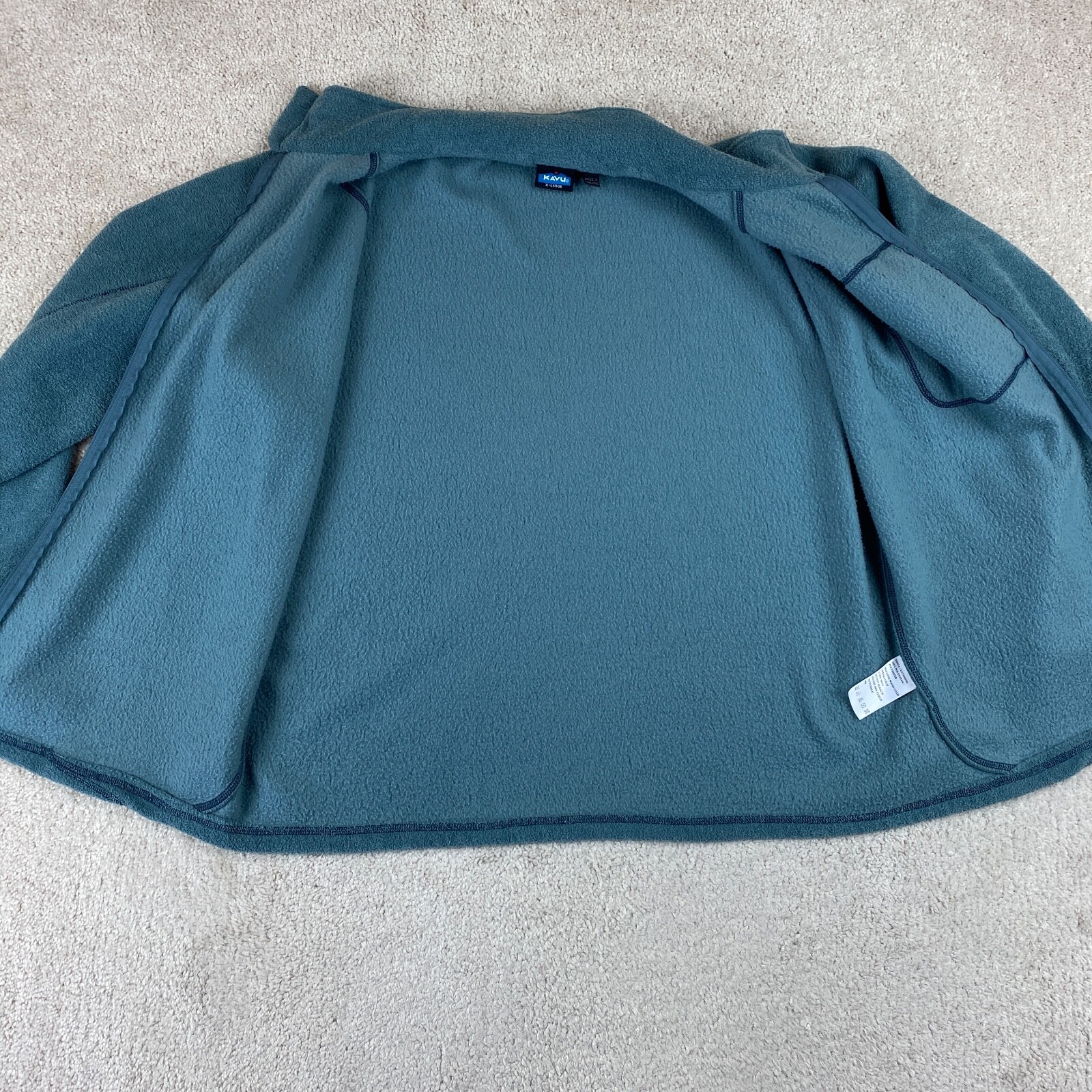 Kavu Mens Jacket Extra Large Blue Terry Cloth Fle… - image 8