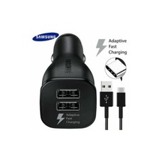 OEM Samsung 2 Port 15W USB-Type C Car Charger EP-LN920 - White  Black