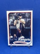 2024 Max Scherzer Topps Series 1 1989 Topps 35th Texas Rangers #89B-98