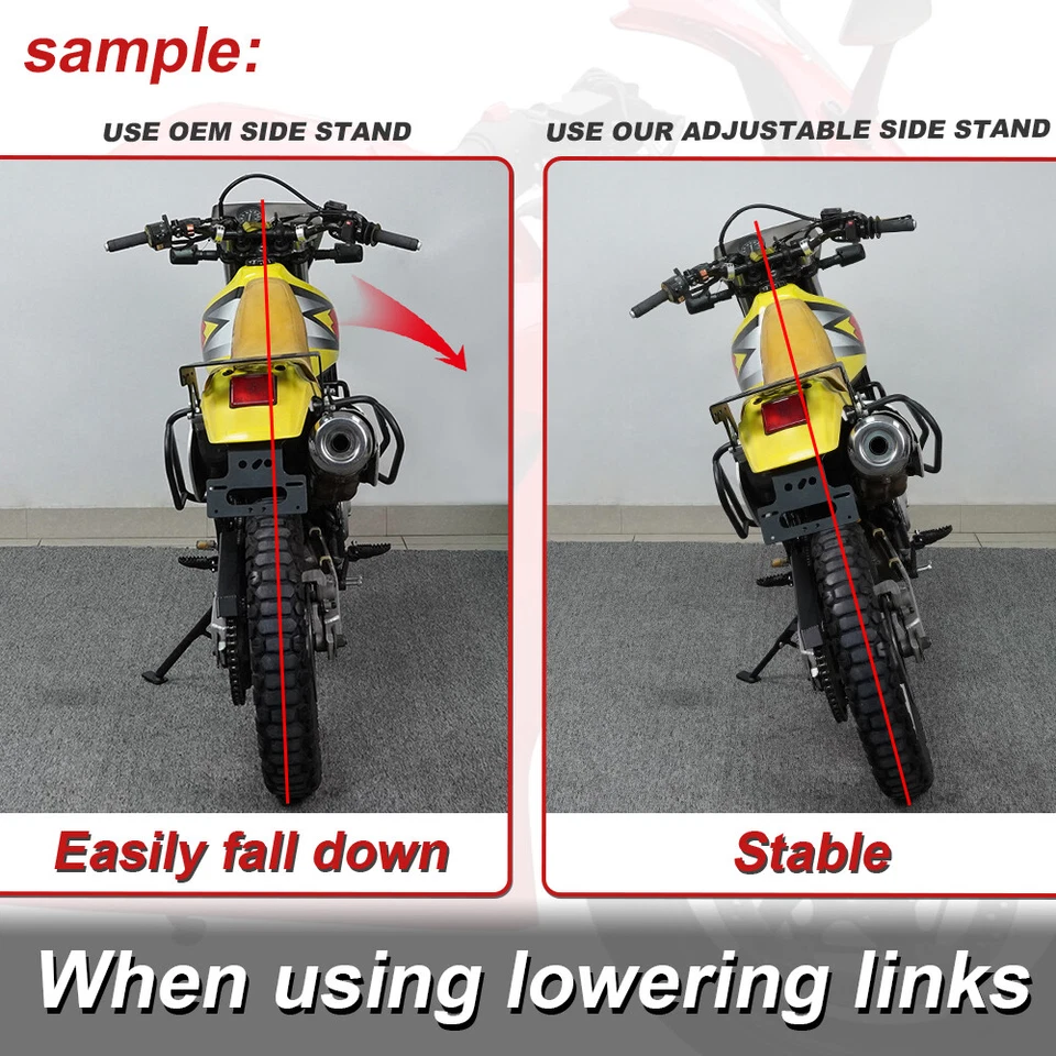 Motorcycle Adjustable Sidestand Kickstand Fit For Honda CBR250R / ABS 2011-2013 - Image 3 of 4