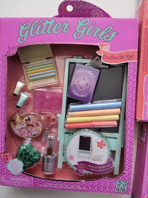 Doll Glitter Girls Easel Chalkboard Battat 14'' Dolls Works W/ AG Wellie Wisher