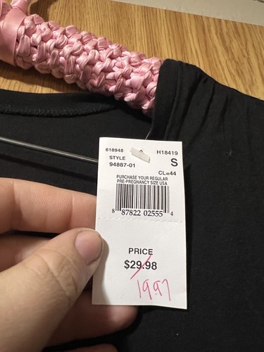 Motherhood Maternity Black Long Sleeve Style 94887-01 Size Small NEW - Picture 8 of 8