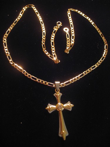 Cruz 2 a elegir 14K GP con cadena 24" / Cruz 2 a escoger 14K chapa cadena gratis - Imagen 5 de 8