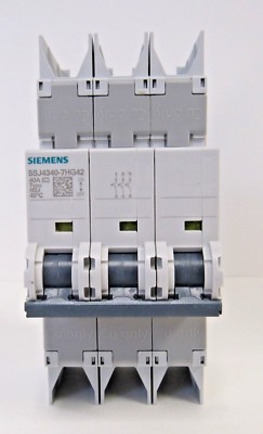 NEW SIEMENS 5SJ4340-7HG42 MINI CIRCUIT BREAKER 480V 3 POLE 40 AMP CLASS C NIB