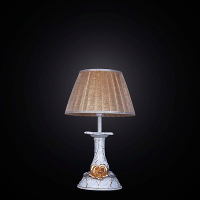 Klassische Keramiklampe Mit Rose Und Goldblatt 1 Licht BGA 2509-LP