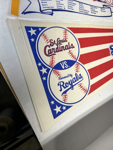 Lot Of 2. Vintage 1985 Kansas City Royals World Series Pennant - Picture 7 of 14