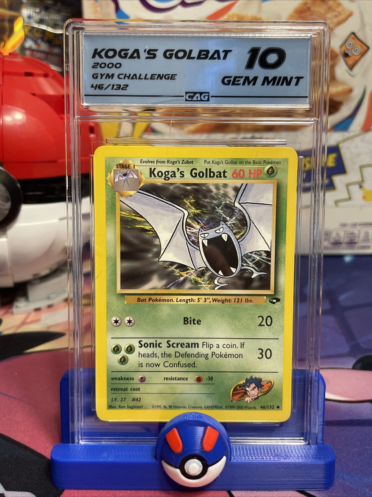 Pokémon Gym Challenge Koga's Golbat 46/132 CAG GEM MINT 10