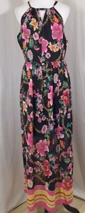 nicole miller floral maxi dress