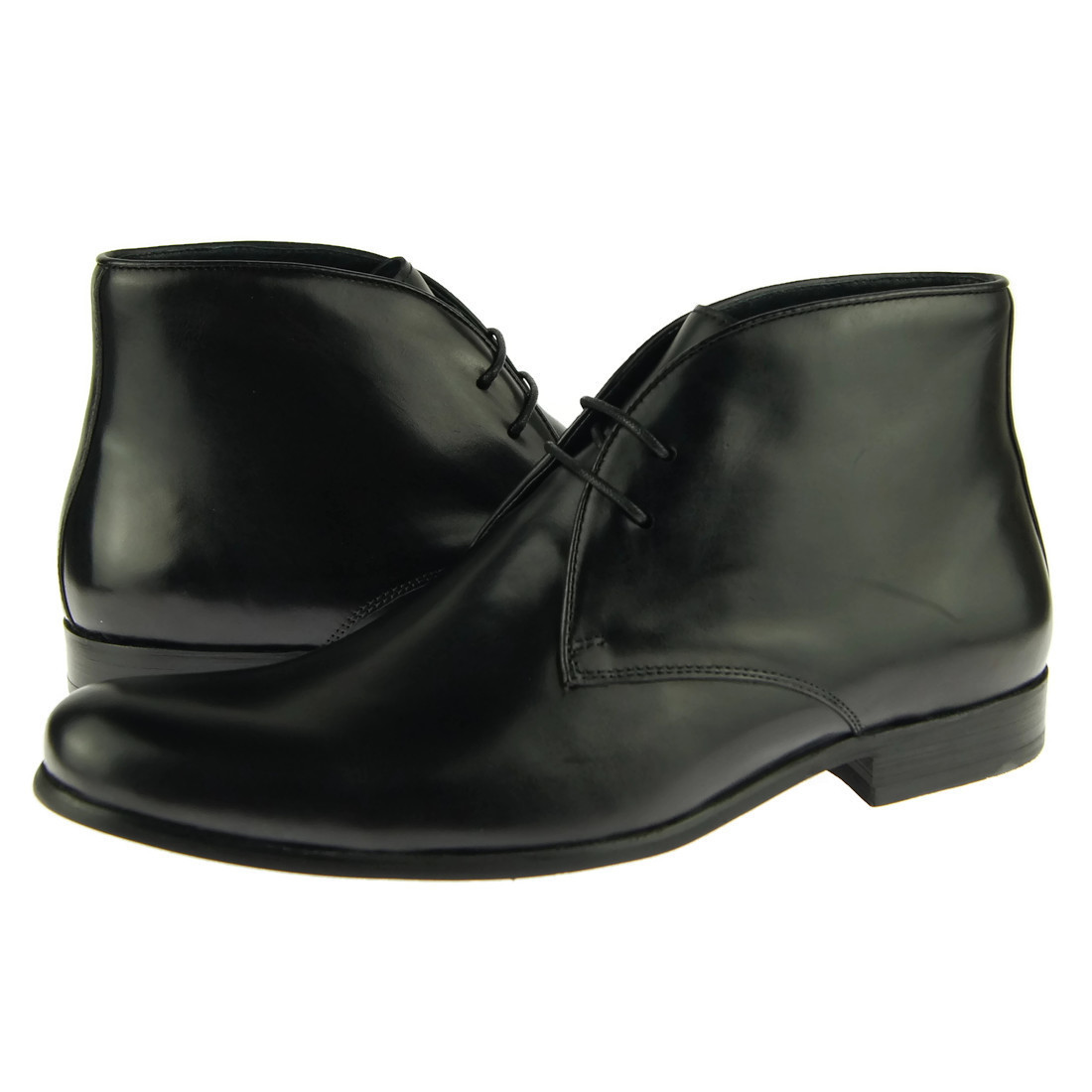 Carrucci Para hombre botas al Tobillo Chukka, Cuero, Negro Carrucci Para hombre botas al Tobillo Chukka, Cuero, Negro