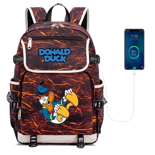 Disney Donald Duck USB Lade Laptop Reiserucksack Schüler Schulranzen - Bild 8 von 56