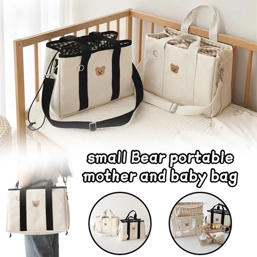 Baby Diaper Bag Mommy Maternity Pack Baby Care Stuff Nappy Bags Strollers Canvas - Picture 3 of 13