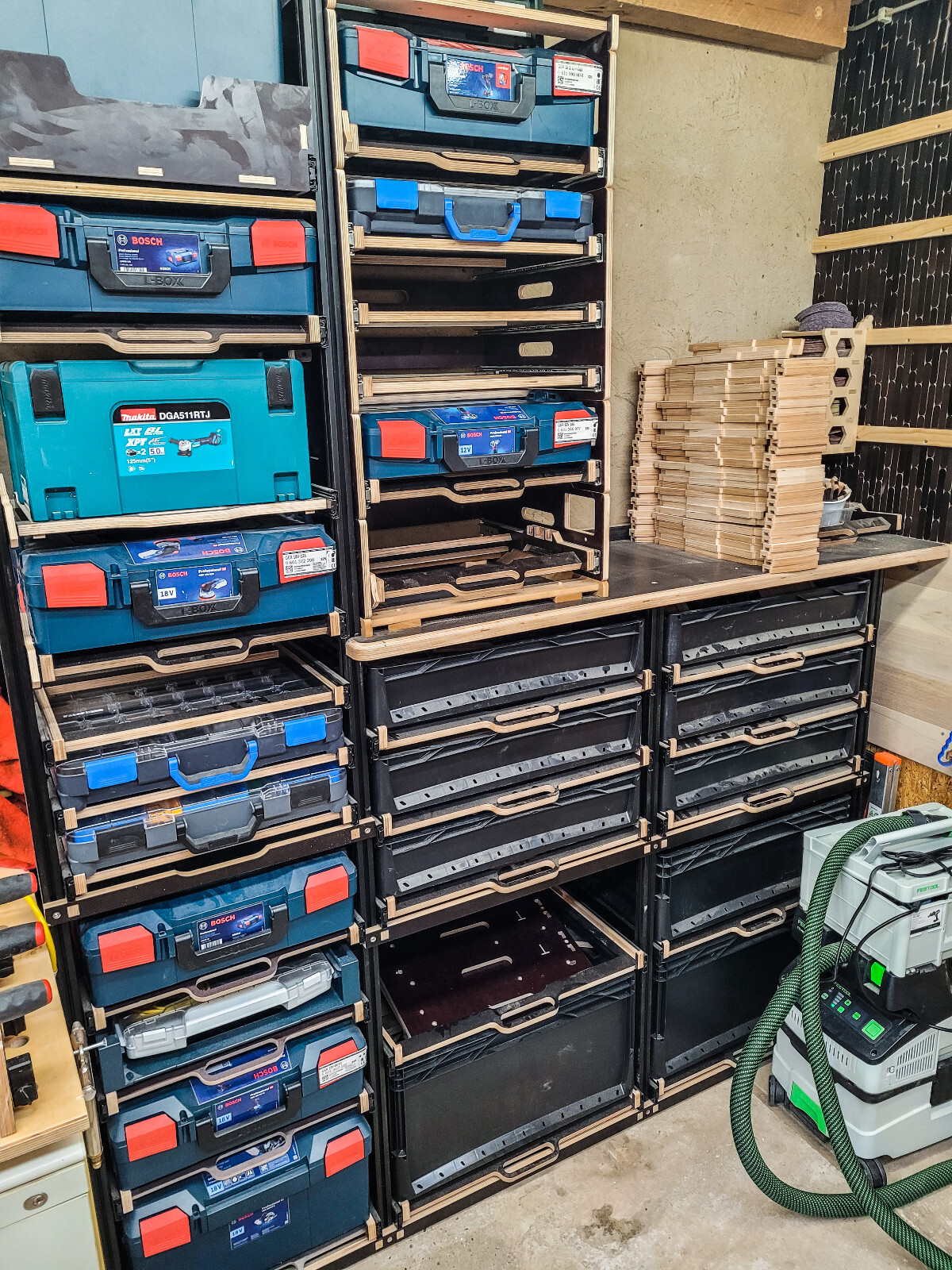 Schubladen Racks L-Boxx Schublade mit Vollauszug passend für Ikea Pax, Bosch Sortimo ...