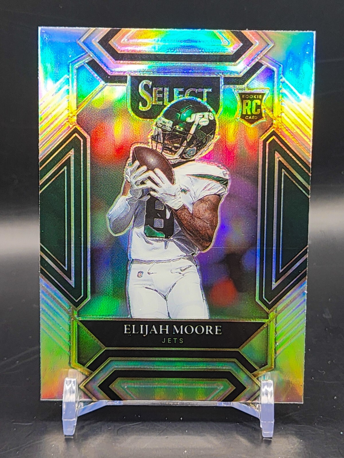 2021 Panini Select Elijah Moore Club Level Silver Prizm Rookie RC #256 Jets