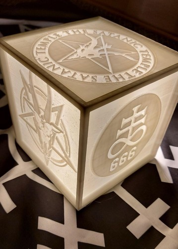 Pentagram Baphomet Satan Lithophane Light Box / Photo Box - 3D Gothic, Occult - Picture 2 of 4