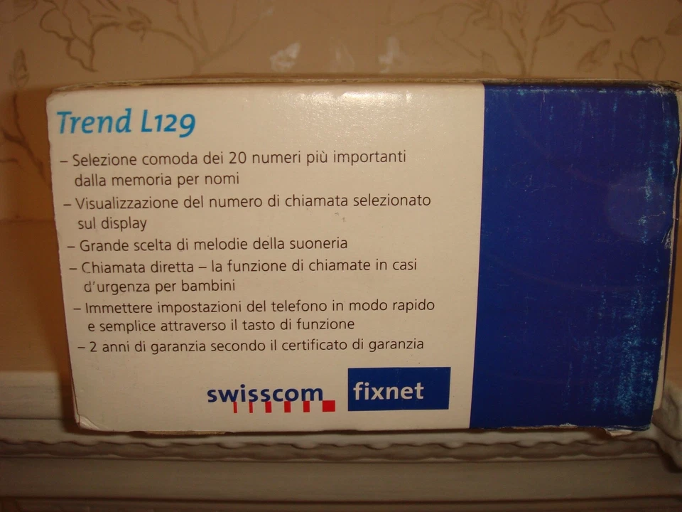 Swisscom Trend L129 Cordless Phone Original Box Manual Switzerland Grey Silver - Bild 4 von 4