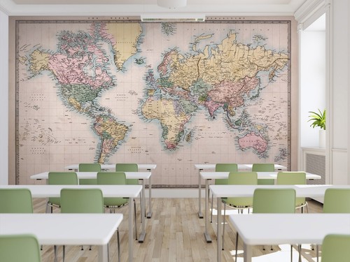 3D World Map A457 Business Wallpaper Wall Mural Self-adhesive Commerce Amy - Picture 2 of 11