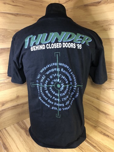 1995 THUNDER ROCK METAL TOUR CONCERT PROMO T-SHIRT Behind Closed Doors See Pics - Picture 4 of 13