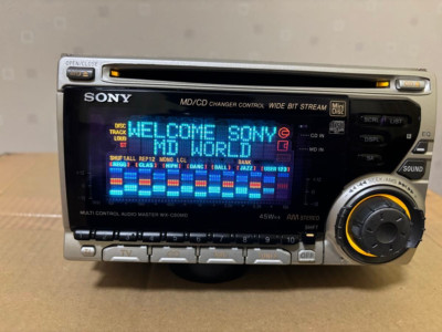 Sony WX-C60MD 2Din Car Audio CD MD Player Confirmed Operation Very