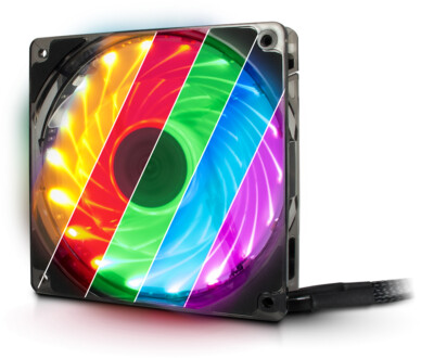 Fan Gehäuselüfter Aura 120mm LED RGB Lüfter ASUS AURA MSI MYSTIC LIGHT komp.