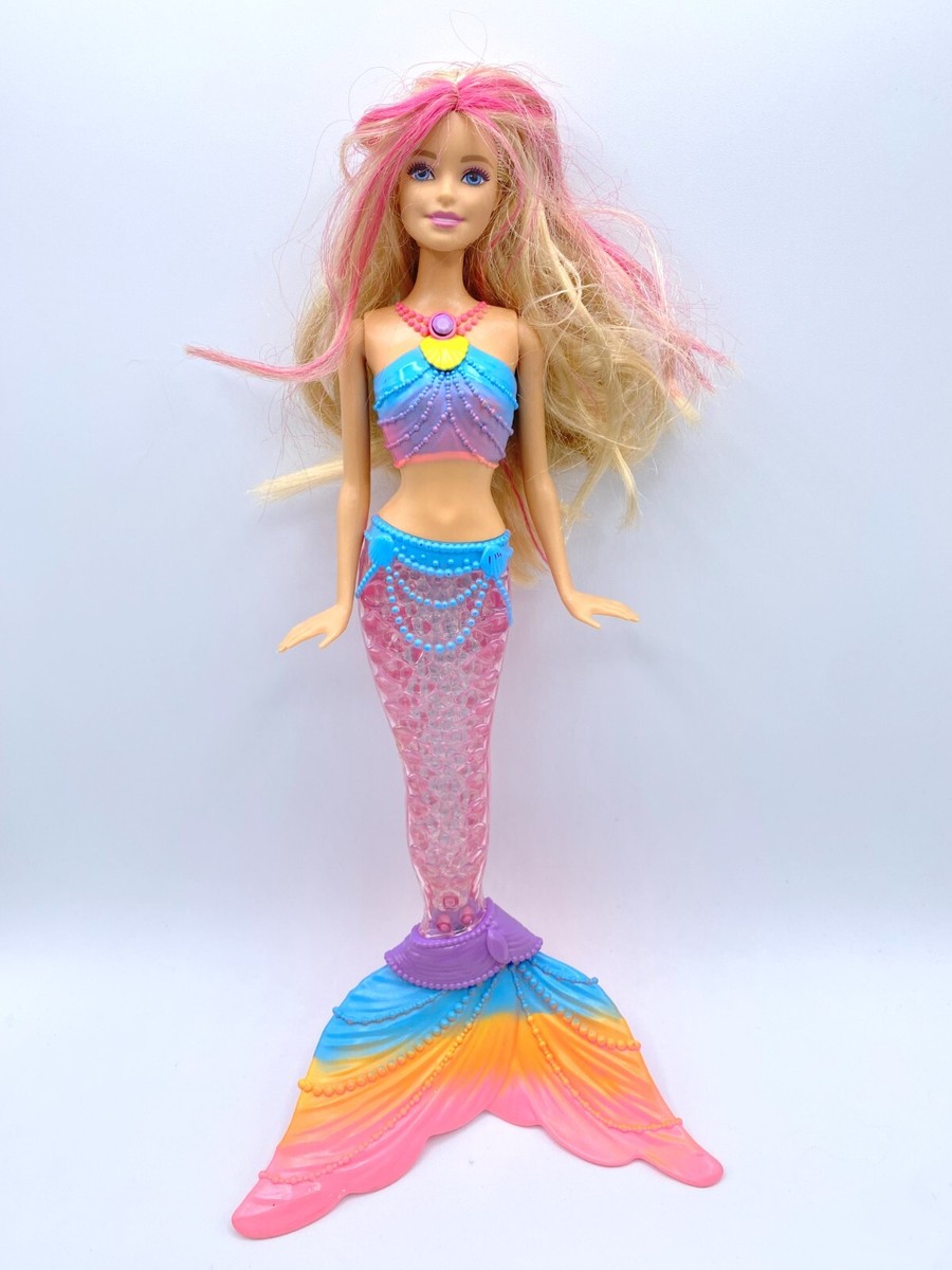 LOT 2 DRESSED BARBIE DOLL RAINBOW MERMAID eBay