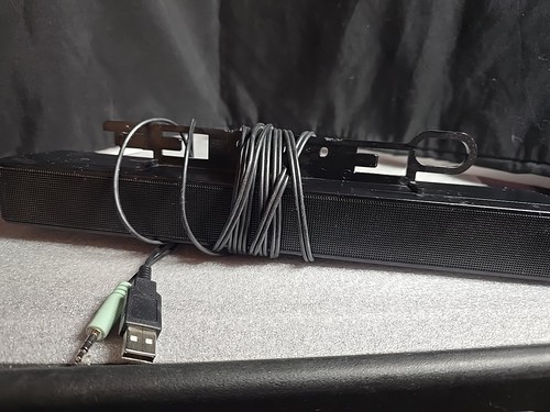 HP LCD Speaker Bar 531565-001 Model No. OP-090003 Headphone Jacks 13" Black - Picture 4 of 5