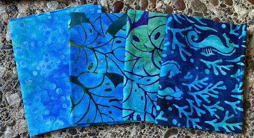 Schönes Set mit 19 Island Batik Fat Quarters Quilt Stoff Tropical - Bild 8 von 10