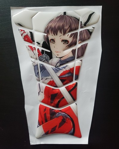 UNIVERSAL MOTORCYCLE TANK PAD PROTECTOR ANIME GIRL 1 TANK PAD - Picture 2 of 3
