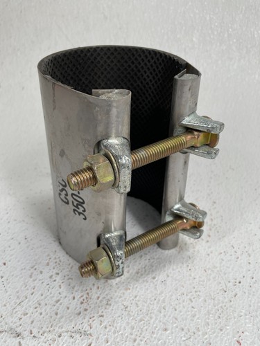 Stainless Band 2-Bolt Pipe Repair Clamp Fits 3" (3.50 OD) x 6" Long | CSC 350-6 - Picture 3 of 10